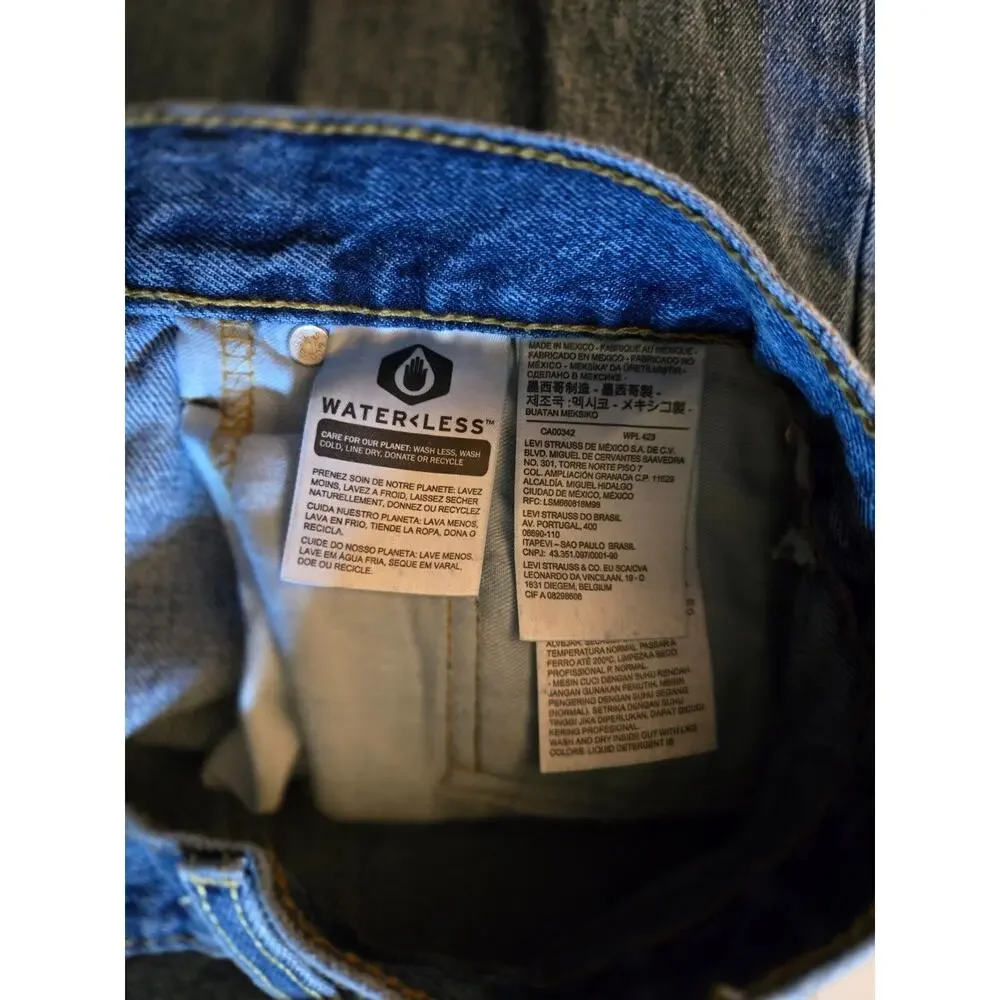 Levi's 550 Relaxed Fit Mens Blue Cotton Denim Jeans‎ 44 x 30